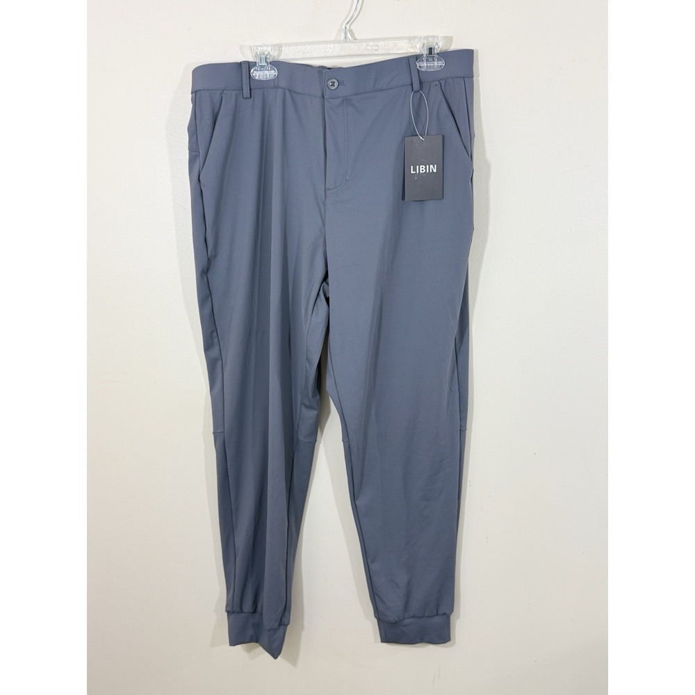 NWT LIBIN Golf Jogger Pants Men XL Blue Stretch Performance Athletic